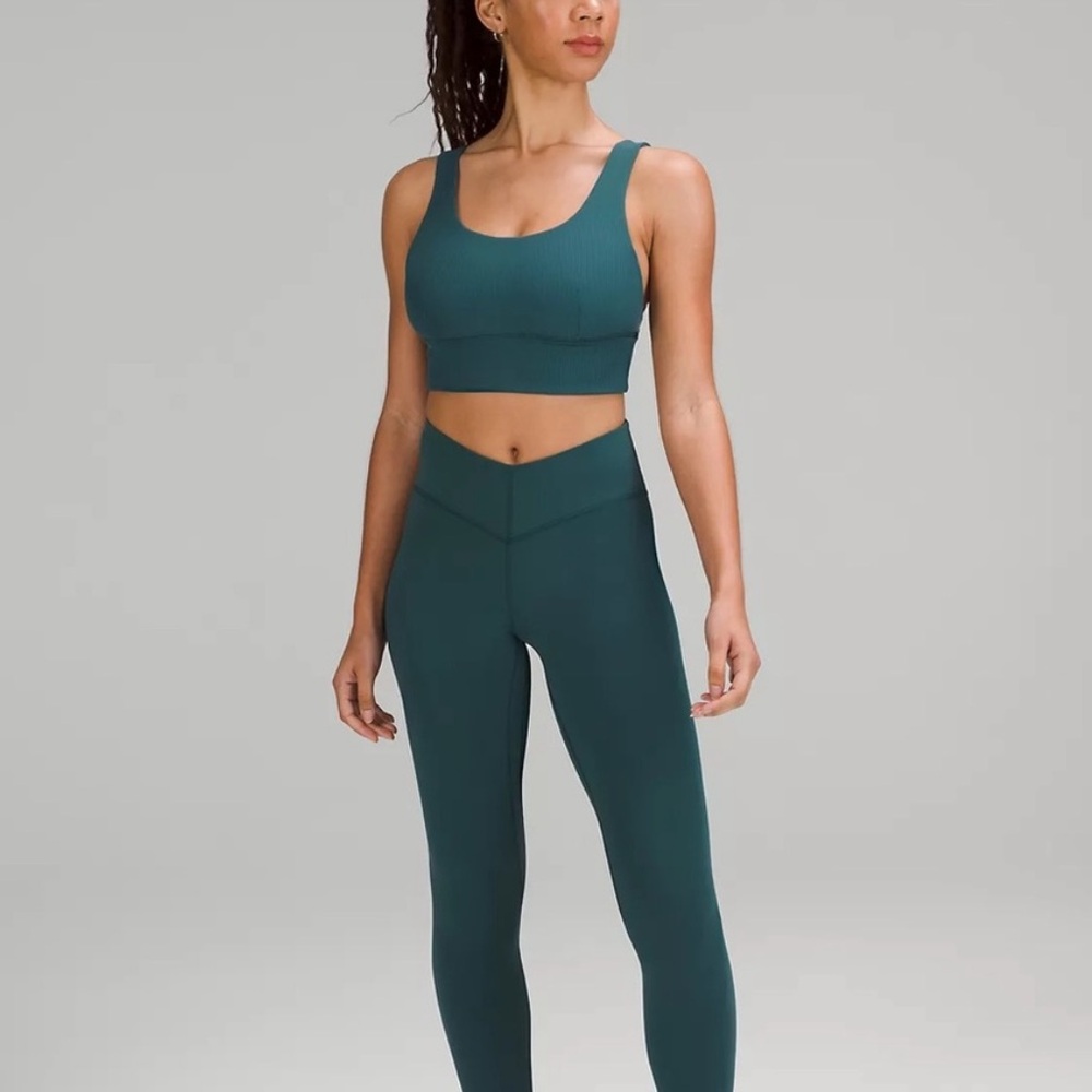 Lululemon Ribbed Align Bra - Women’s 8, C/D Cup - Green Jasper